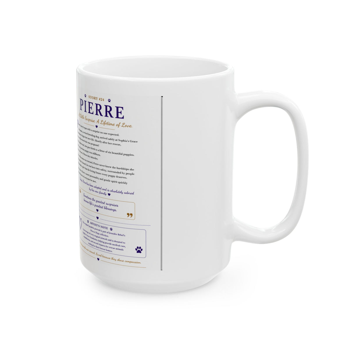 Pierre the Pup Ceramic mug (11oz, 15oz)