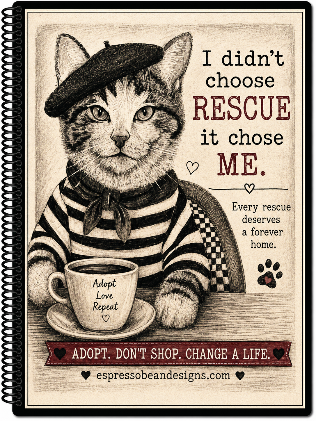 Louie – 5” × 7” Spiral Notebook