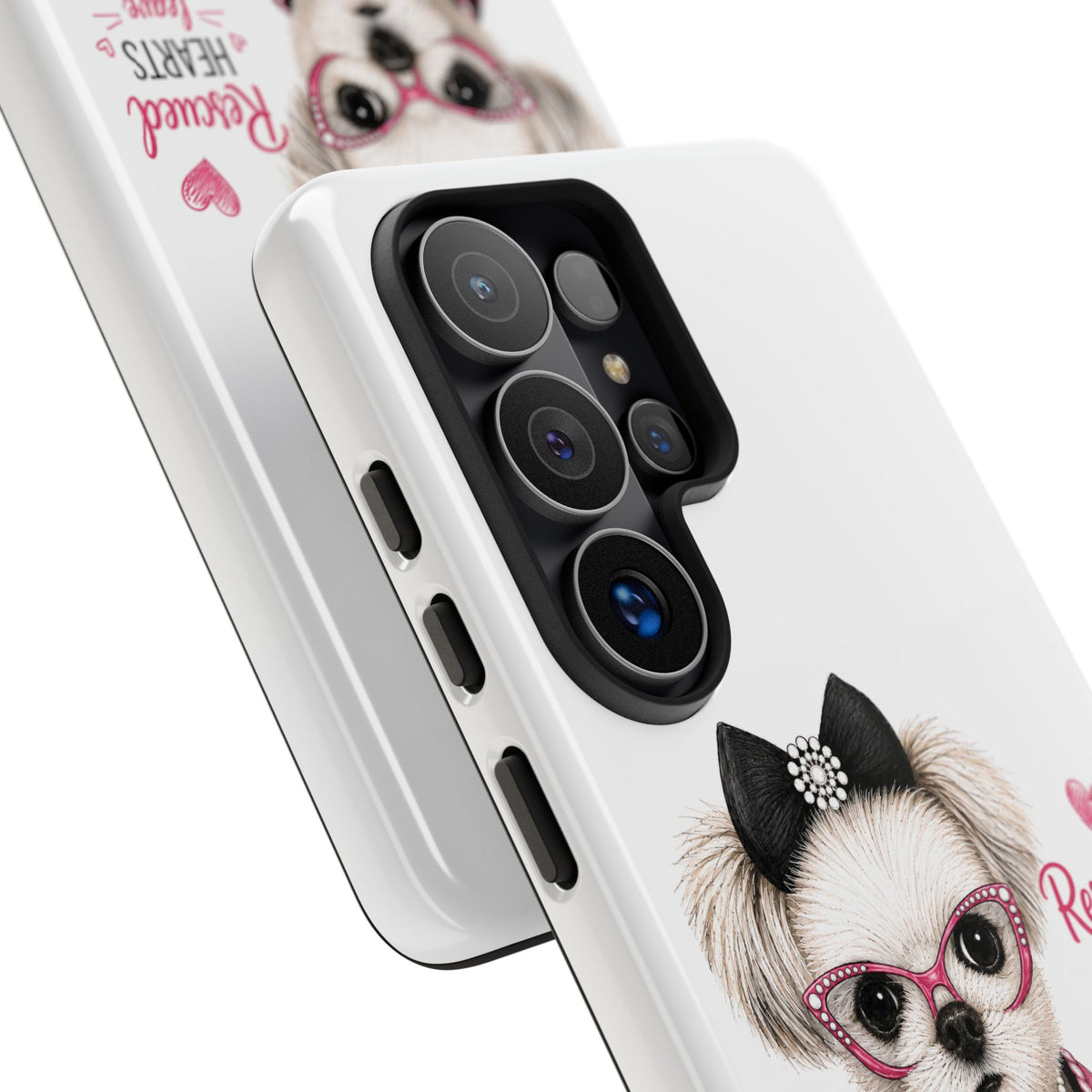 Rescued Hearts Paw Prints Phone Case