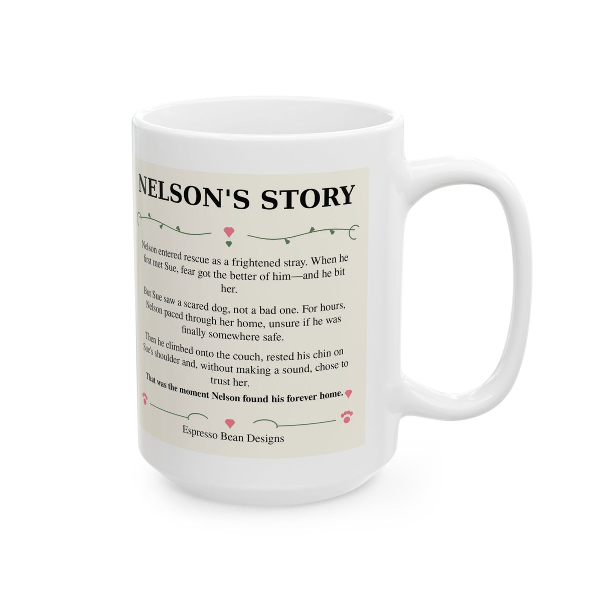 Nelson rescue Ceramic Mug — Inspirational Quote Coffee Cup (11oz/15oz)