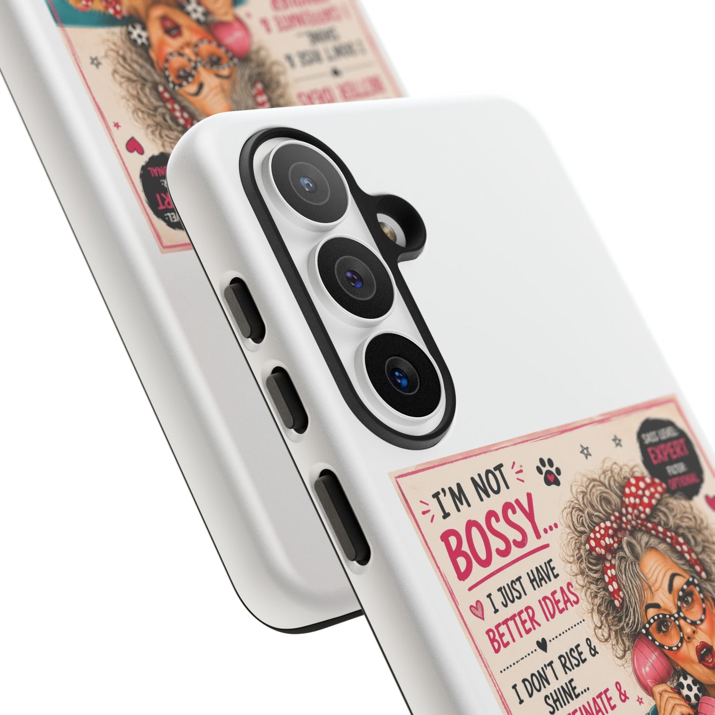 Perky Pearl and Latte Phone Case — "I'm Not Bossy" Funny Dog Lover & Sarcastic Woman Protective Tough Case