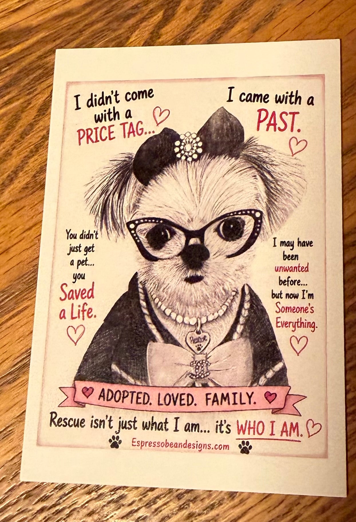 Muffin – “I Didn’t Come With a Price Tag…” – Limited Edition Mini Print