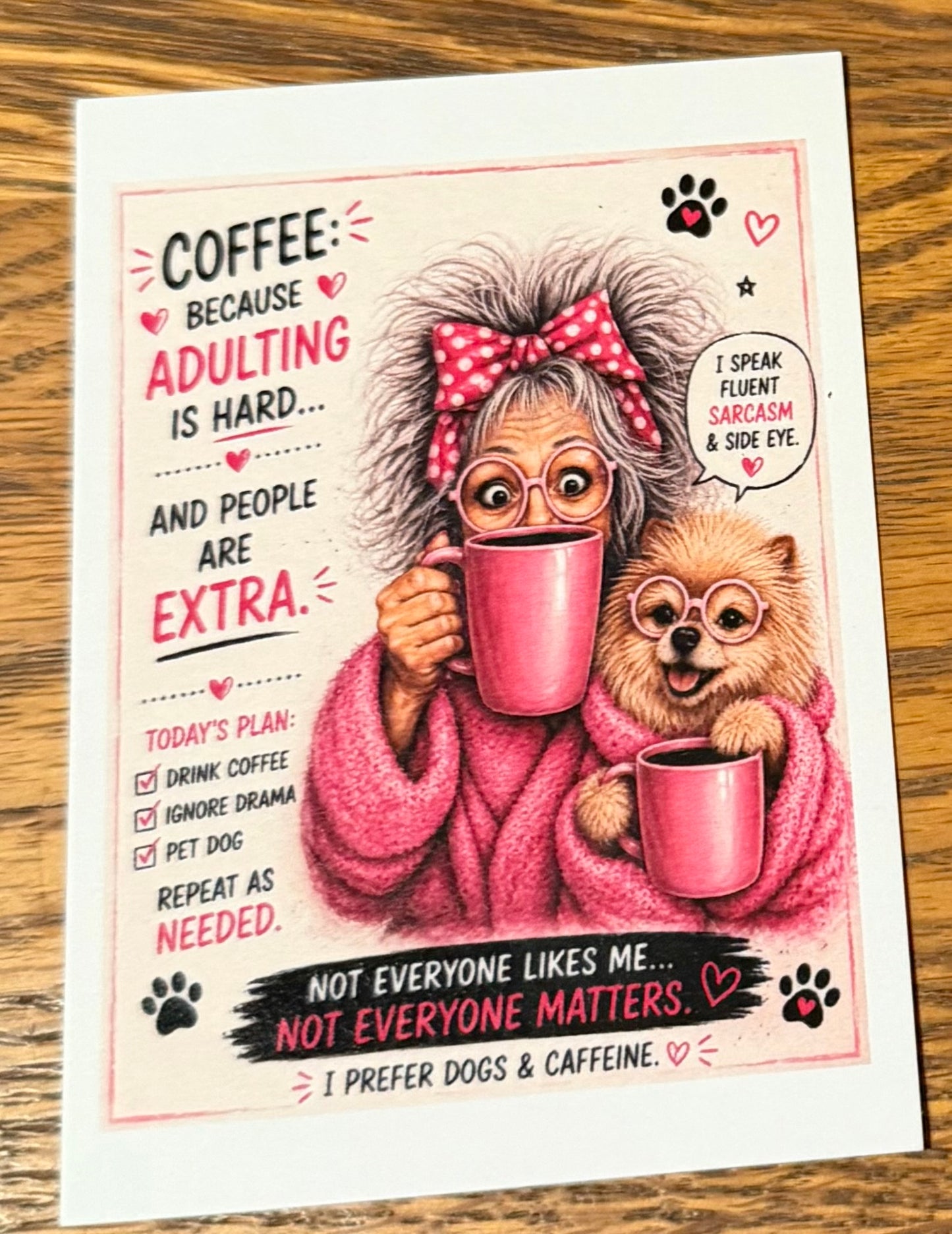 Coffee: Because Adulting Is Hard – Limited Edition Mini Print