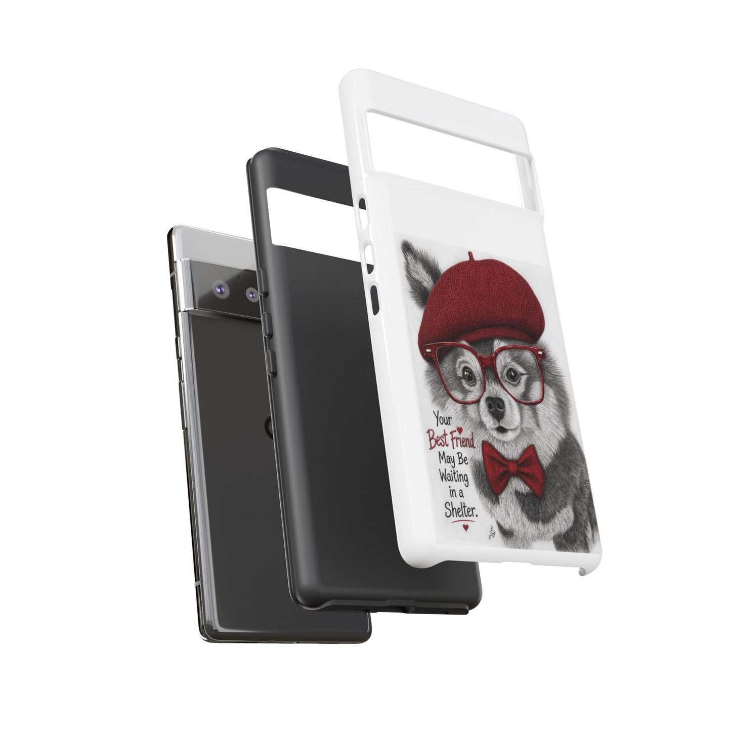 Rescue Pup Art Phone Case – "Your Best Friend May Be Waiting in a Shelter"