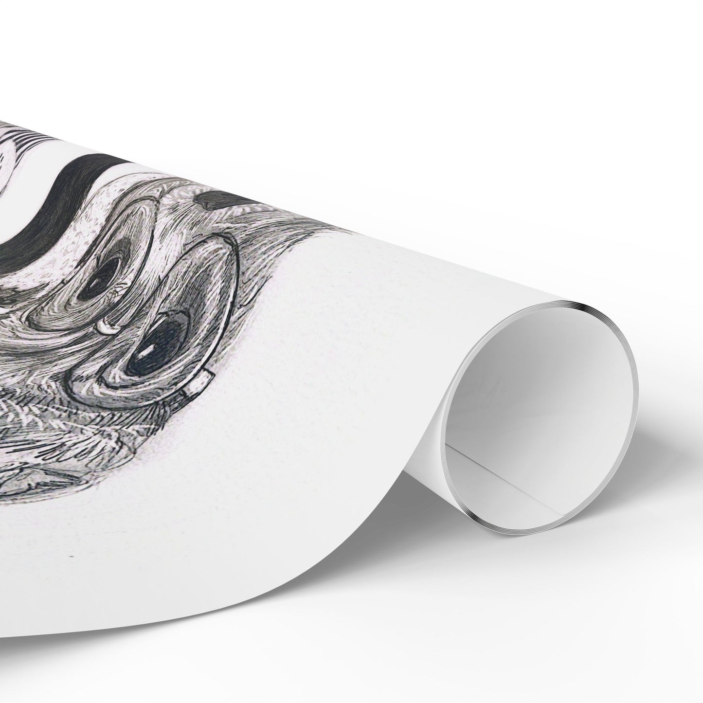 Sophia’s Gracie foundation Wrapping Paper Roll — Black & White  Pattern for Pet Lovers