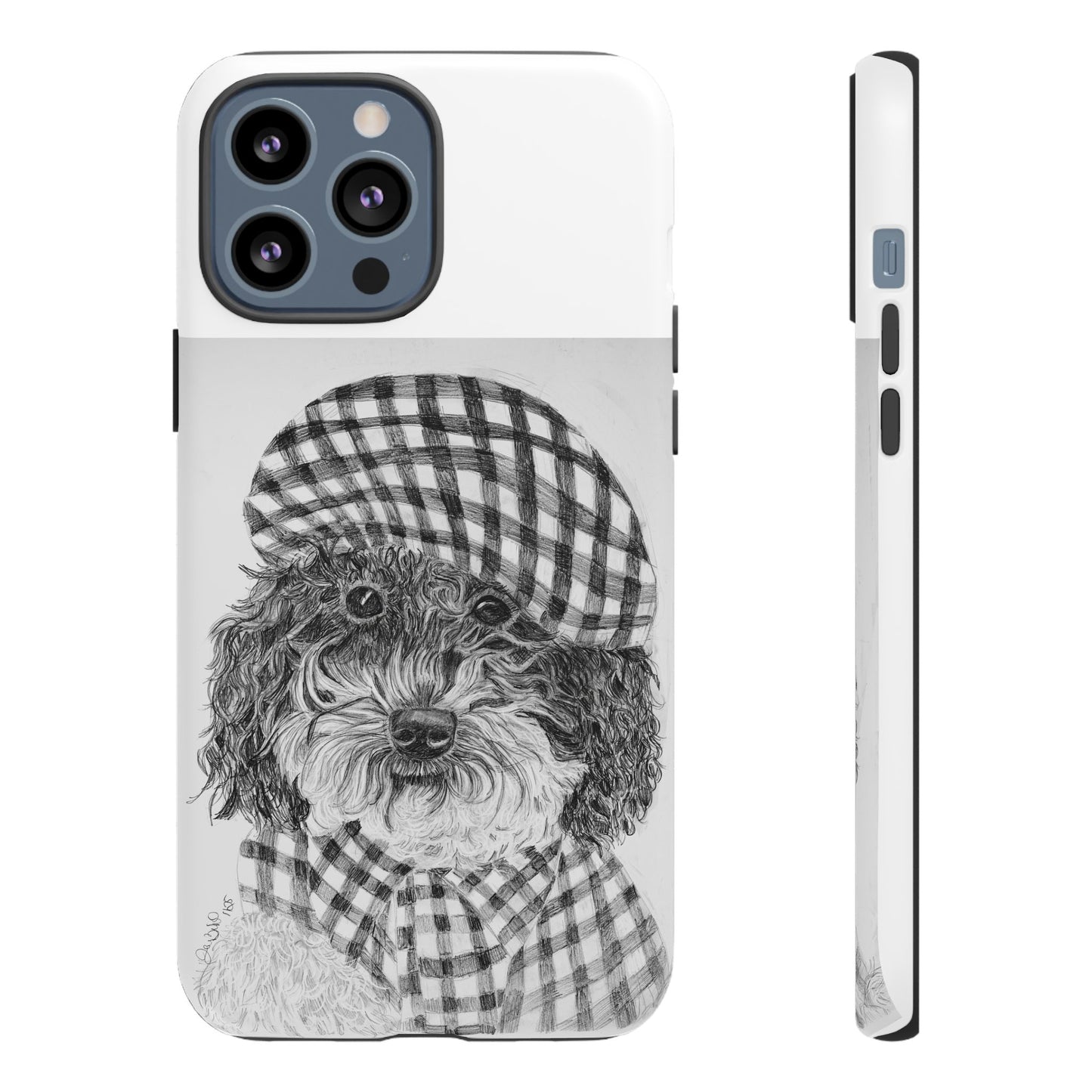 Cute Dog Phone Case — Flannel Elmer  in Plaid Hat