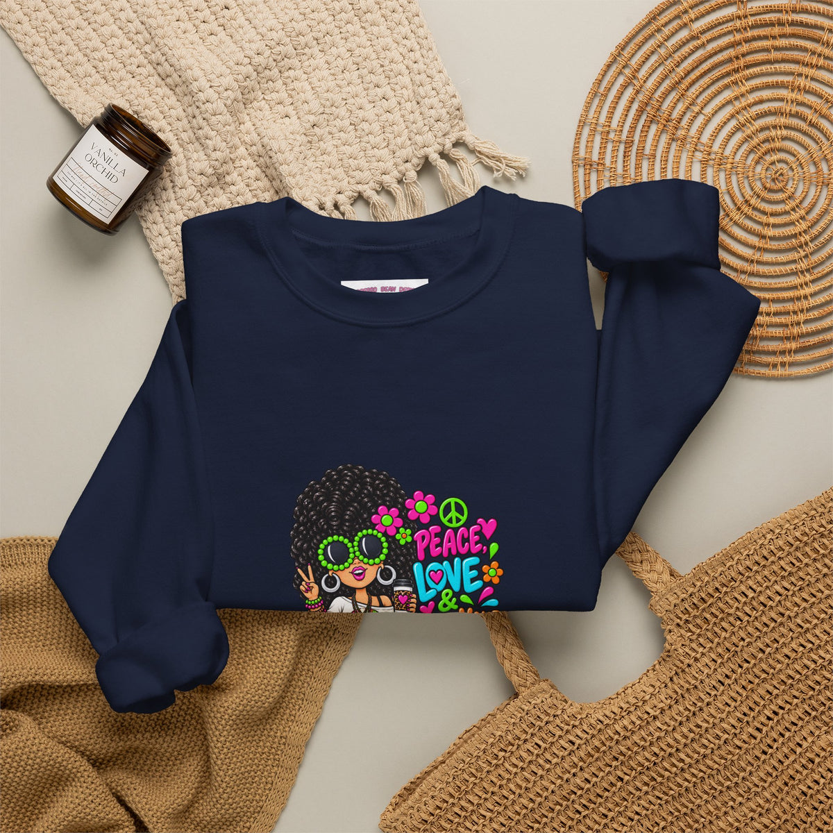 Retro Peace & Love Sweatshirt