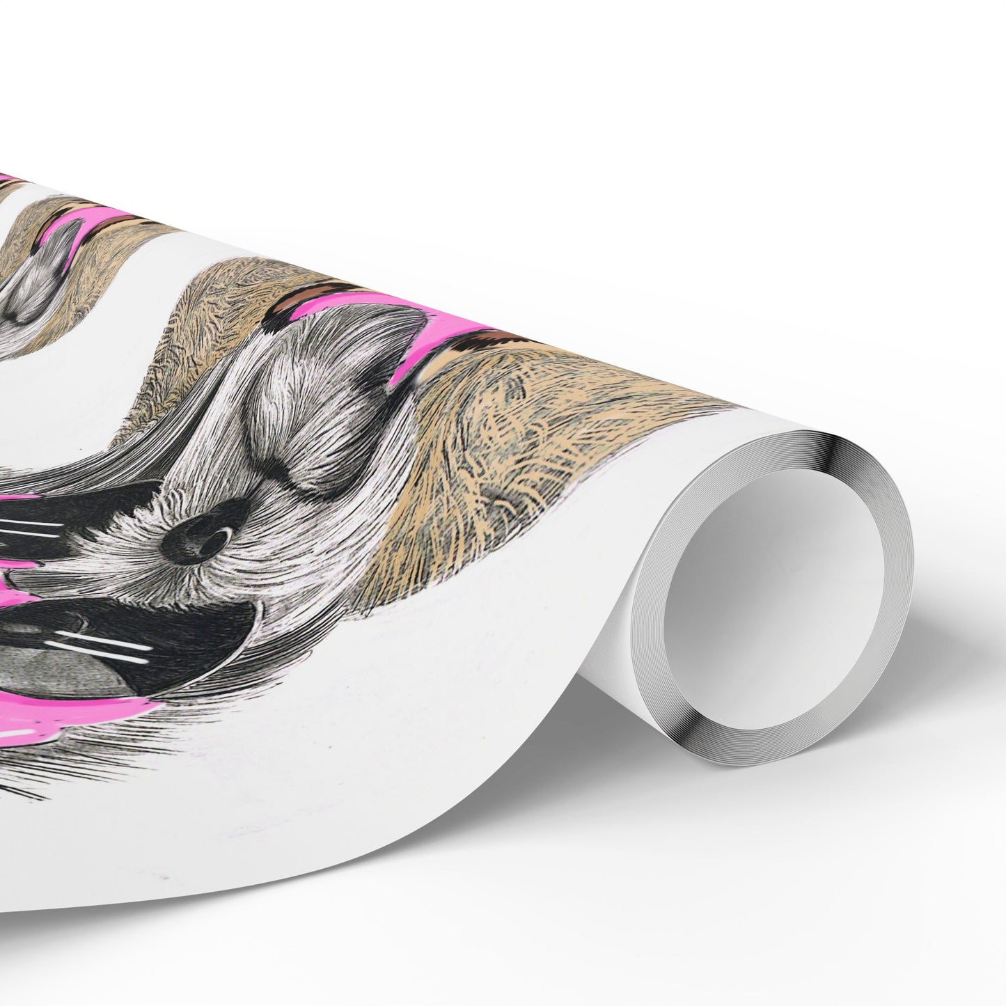 Cute Pink Yorkie Gift Wrap for Animal Lovers