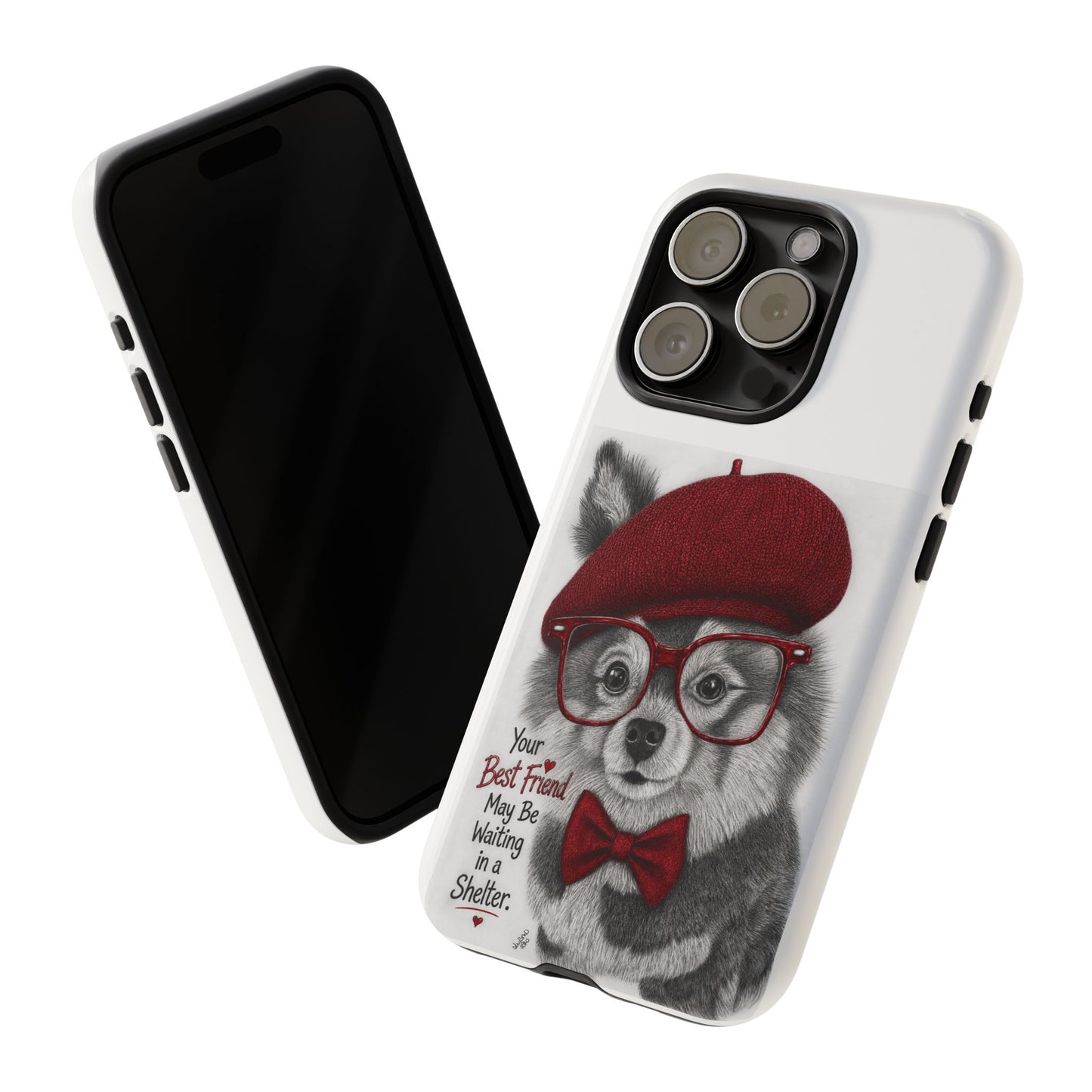 Rescue Pup Art Phone Case – "Your Best Friend May Be Waiting in a Shelter"