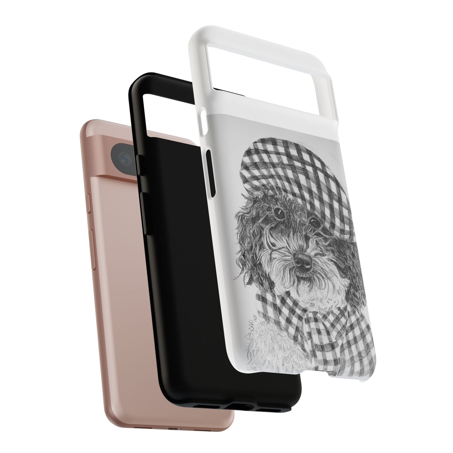 Cute Dog Phone Case — Flannel Elmer  in Plaid Hat