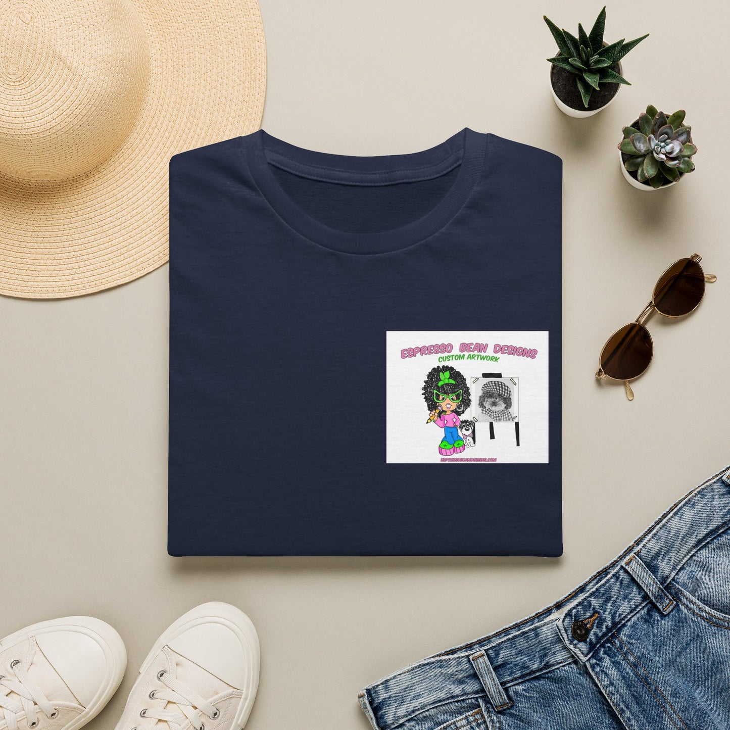 T-Shirt — Perky Pearl and Latte. I try not to bite