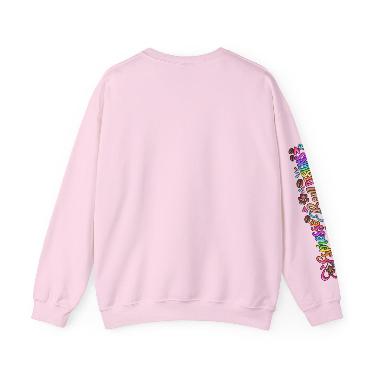 Peace, Love & Treats Dog Sweatshirt — Retro Hippie Puppy Crewneck