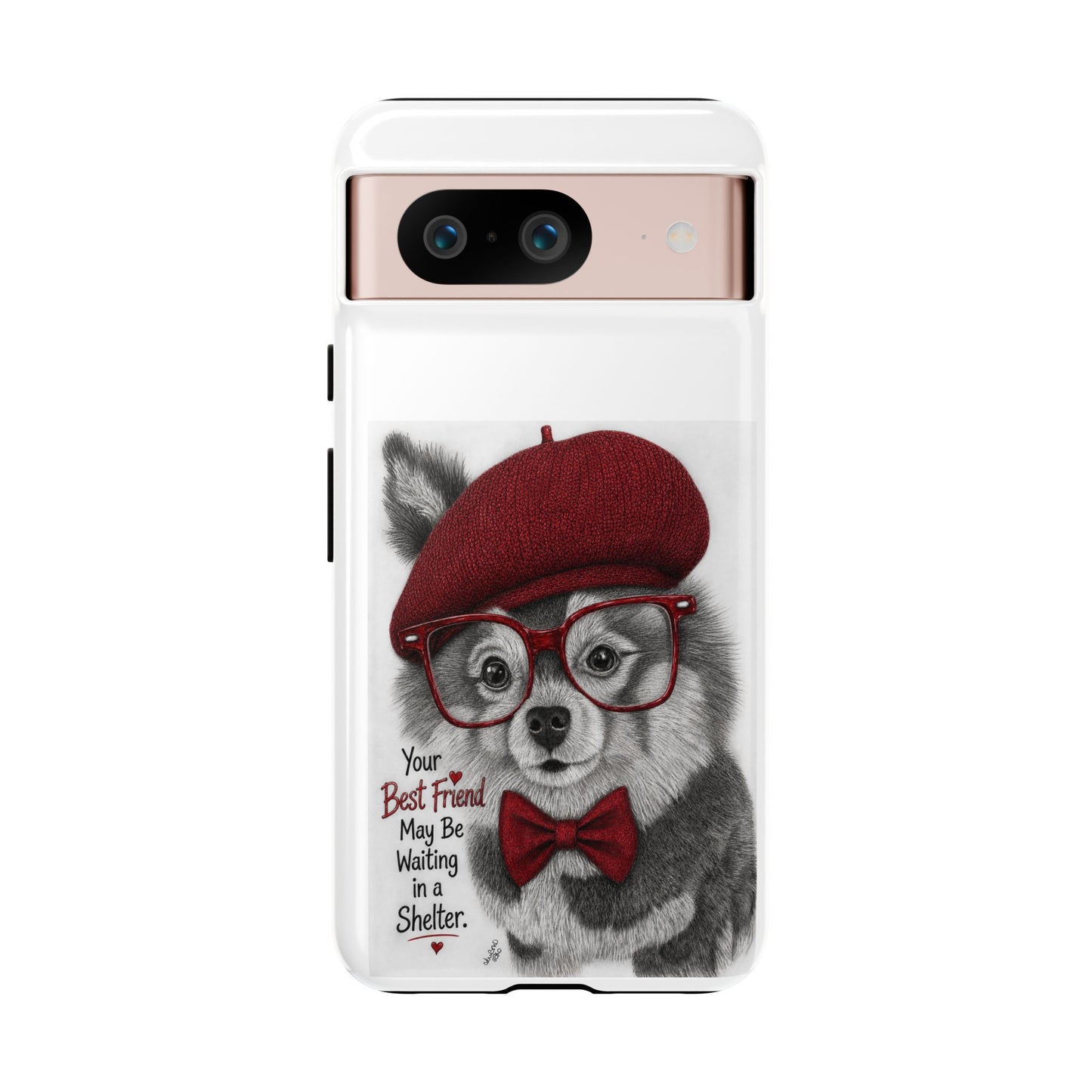 Rescue Pup Art Phone Case – "Your Best Friend May Be Waiting in a Shelter"