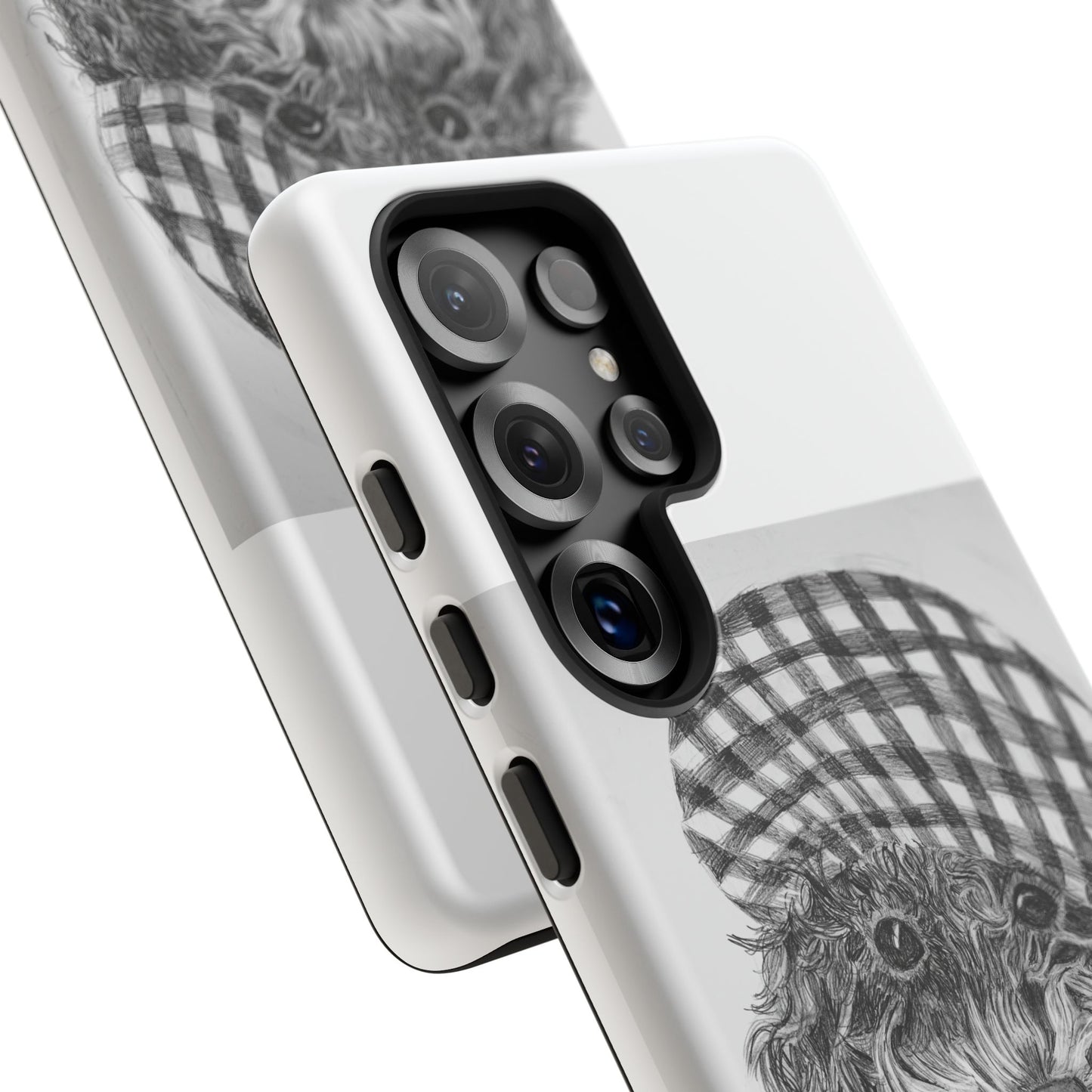 Cute Dog Phone Case — Flannel Elmer  in Plaid Hat