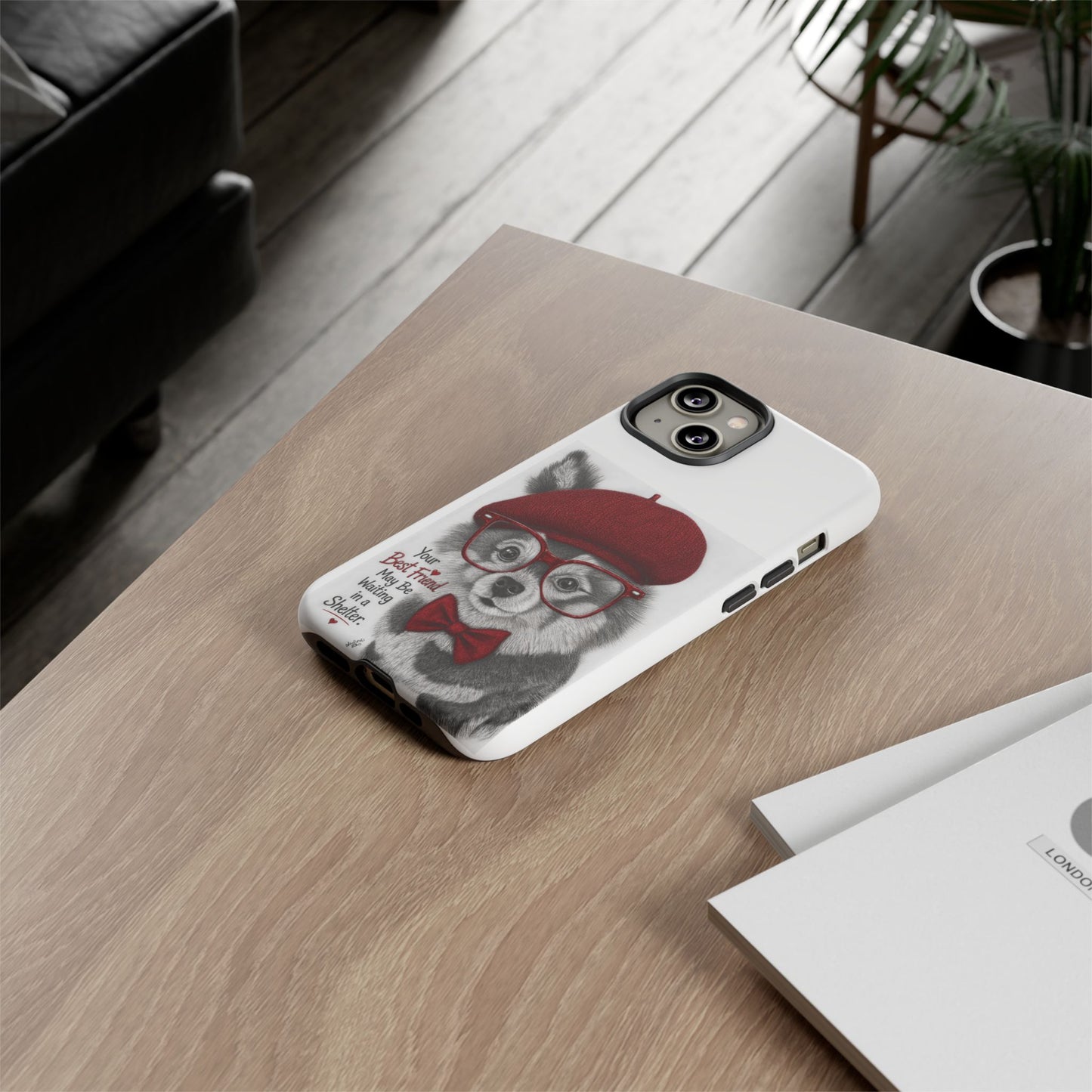 Rescue Pup Art Phone Case – "Your Best Friend May Be Waiting in a Shelter"