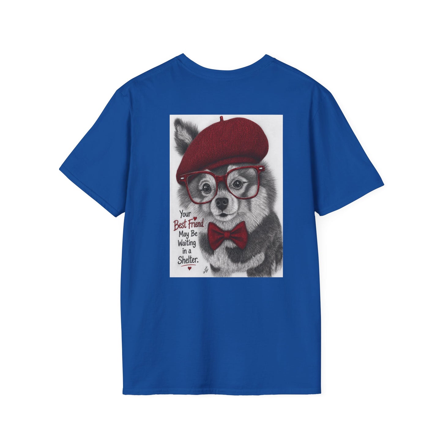 Lobo a real rescued dog.  Best friend at the shelter t-shirt