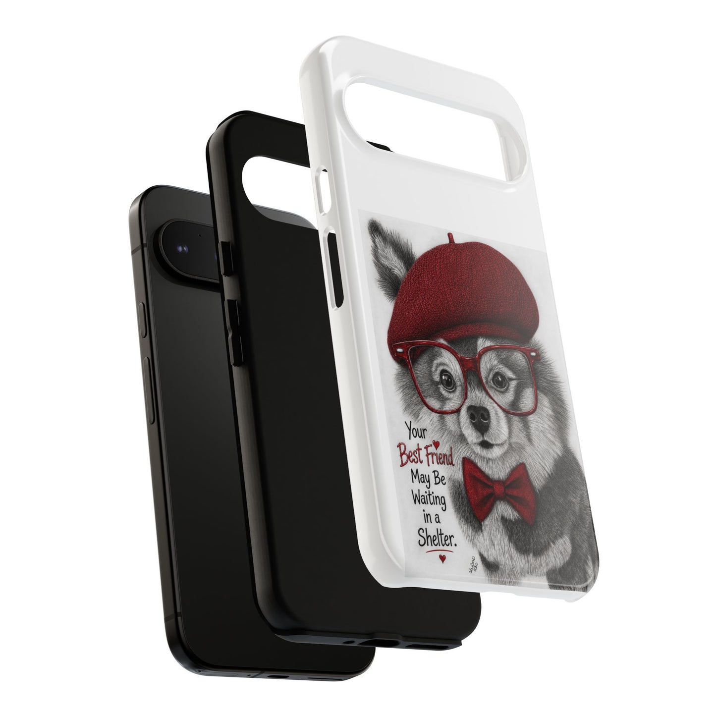 Rescue Pup Art Phone Case – "Your Best Friend May Be Waiting in a Shelter"