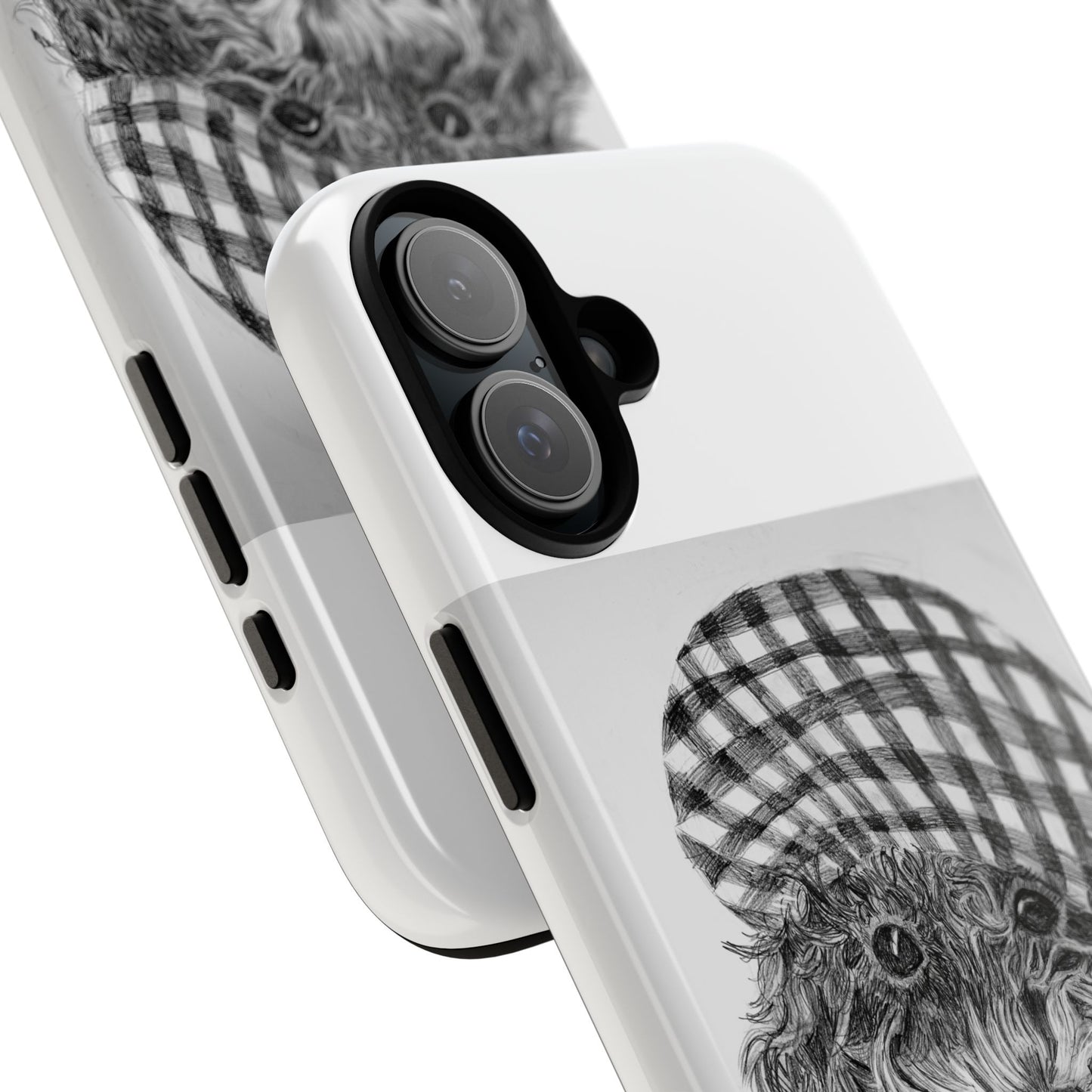 Cute Dog Phone Case — Flannel Elmer  in Plaid Hat