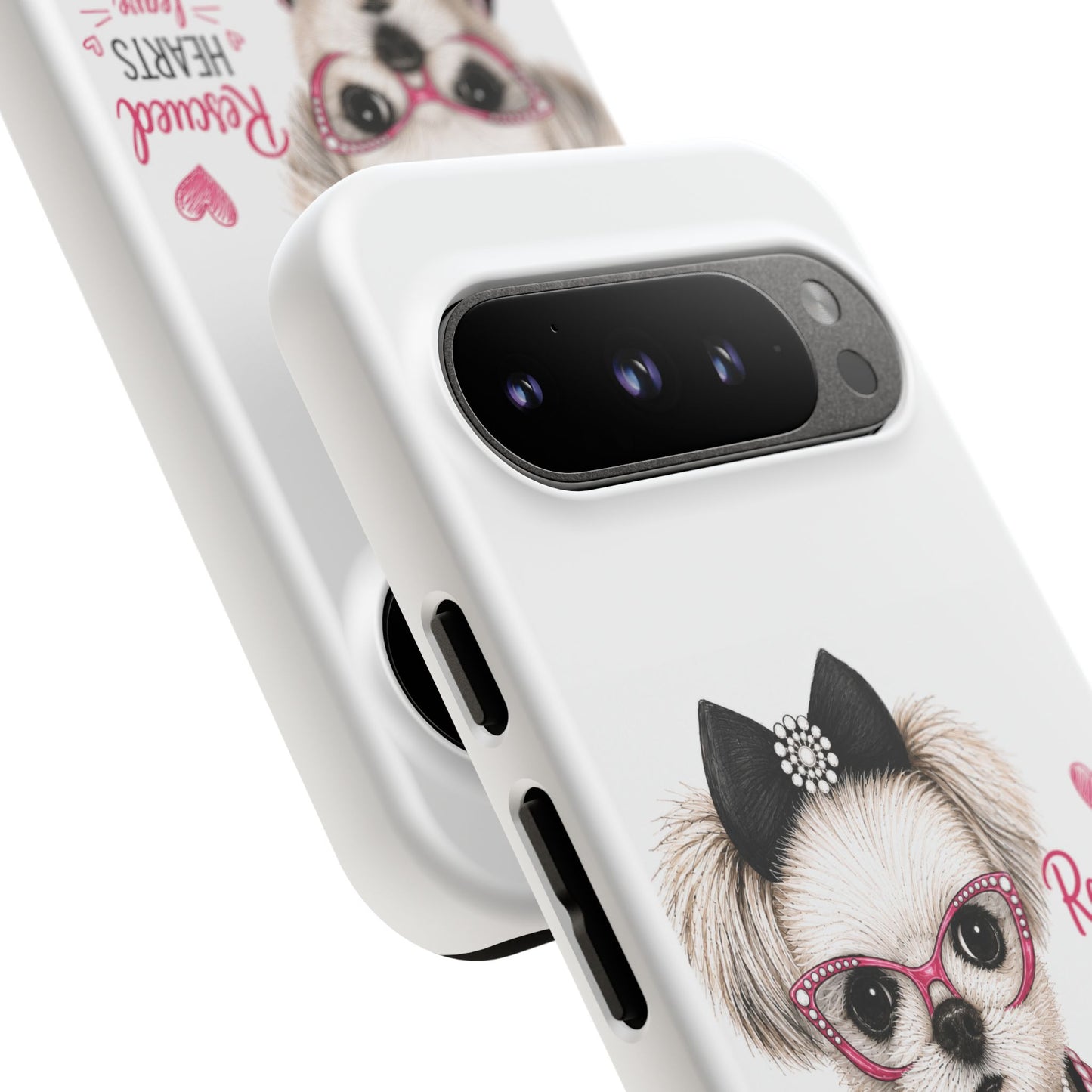 Rescued Hearts Paw Prints Phone Case