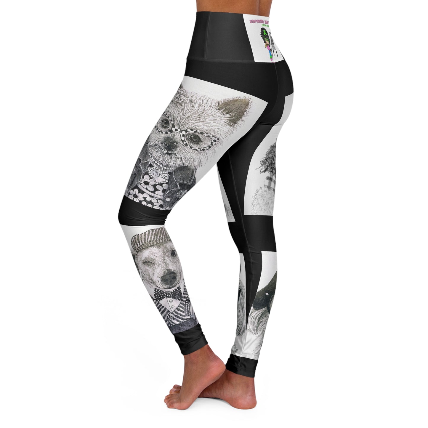 High Waisted Yoga Leggings (AOP)