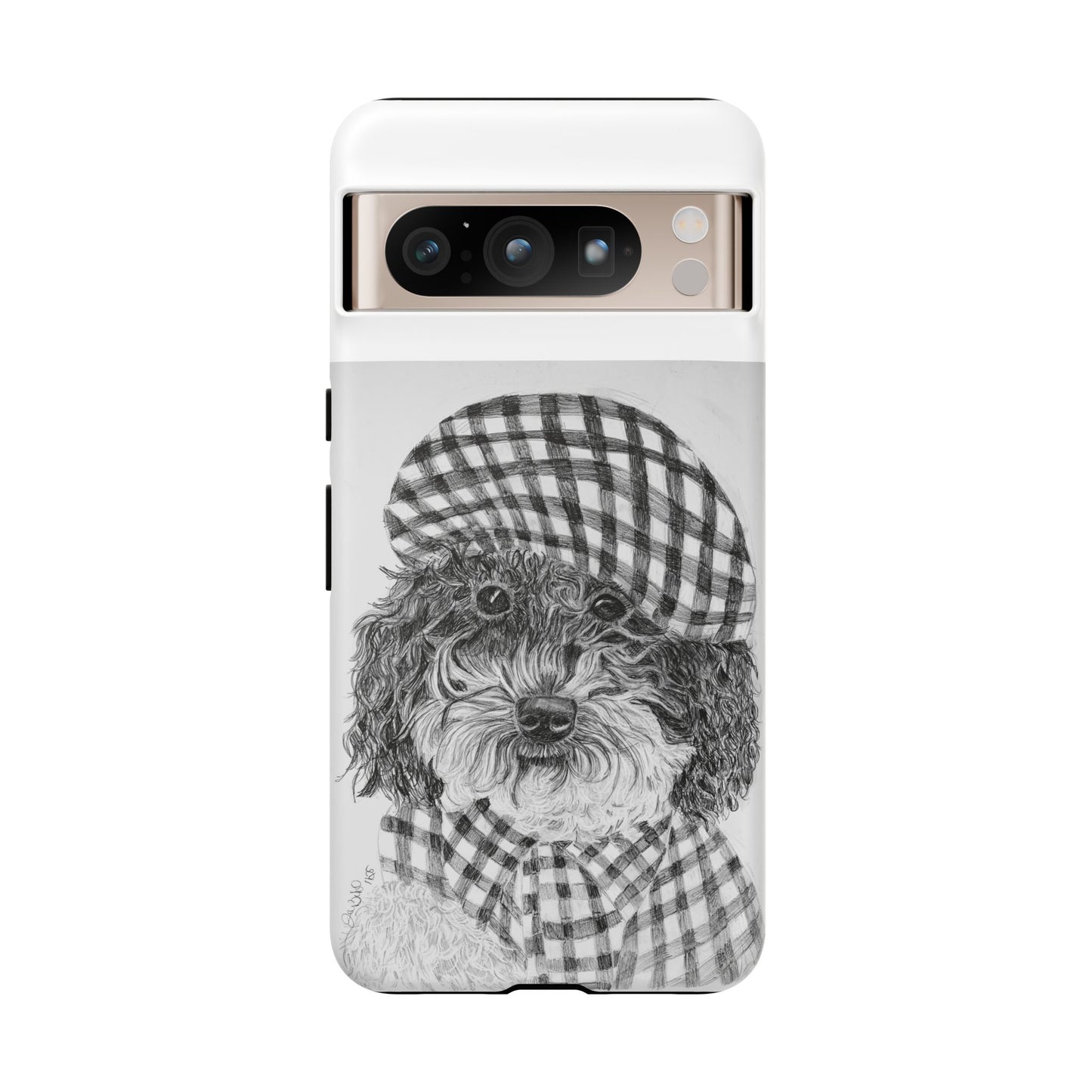 Cute Dog Phone Case — Flannel Elmer  in Plaid Hat