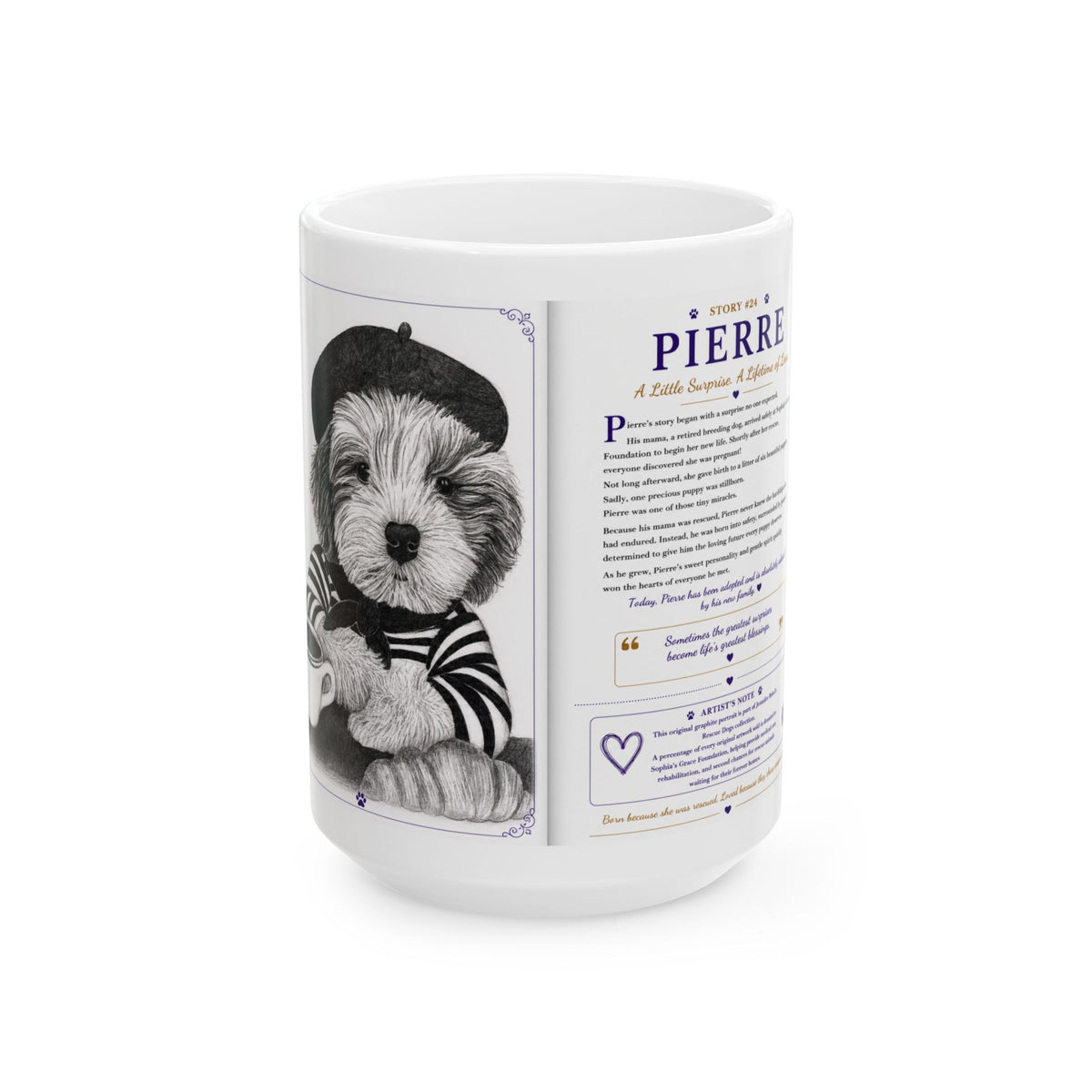 Pierre the Pup Ceramic mug (11oz, 15oz)