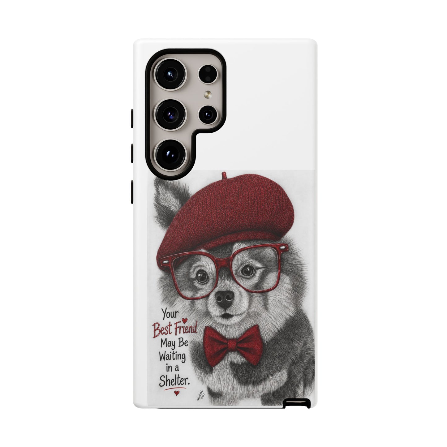 Rescue Pup Art Phone Case – "Your Best Friend May Be Waiting in a Shelter"