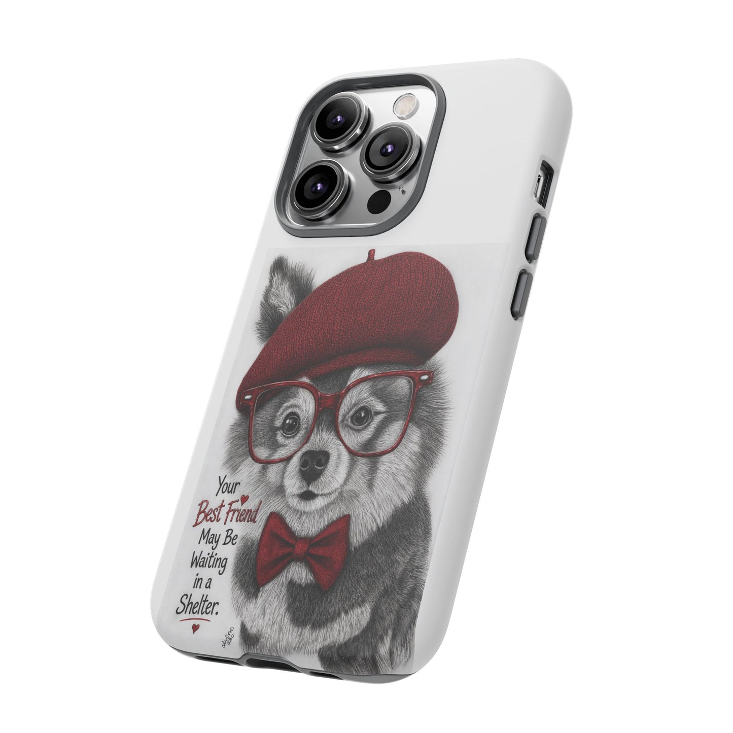 Rescue Pup Art Phone Case – "Your Best Friend May Be Waiting in a Shelter"