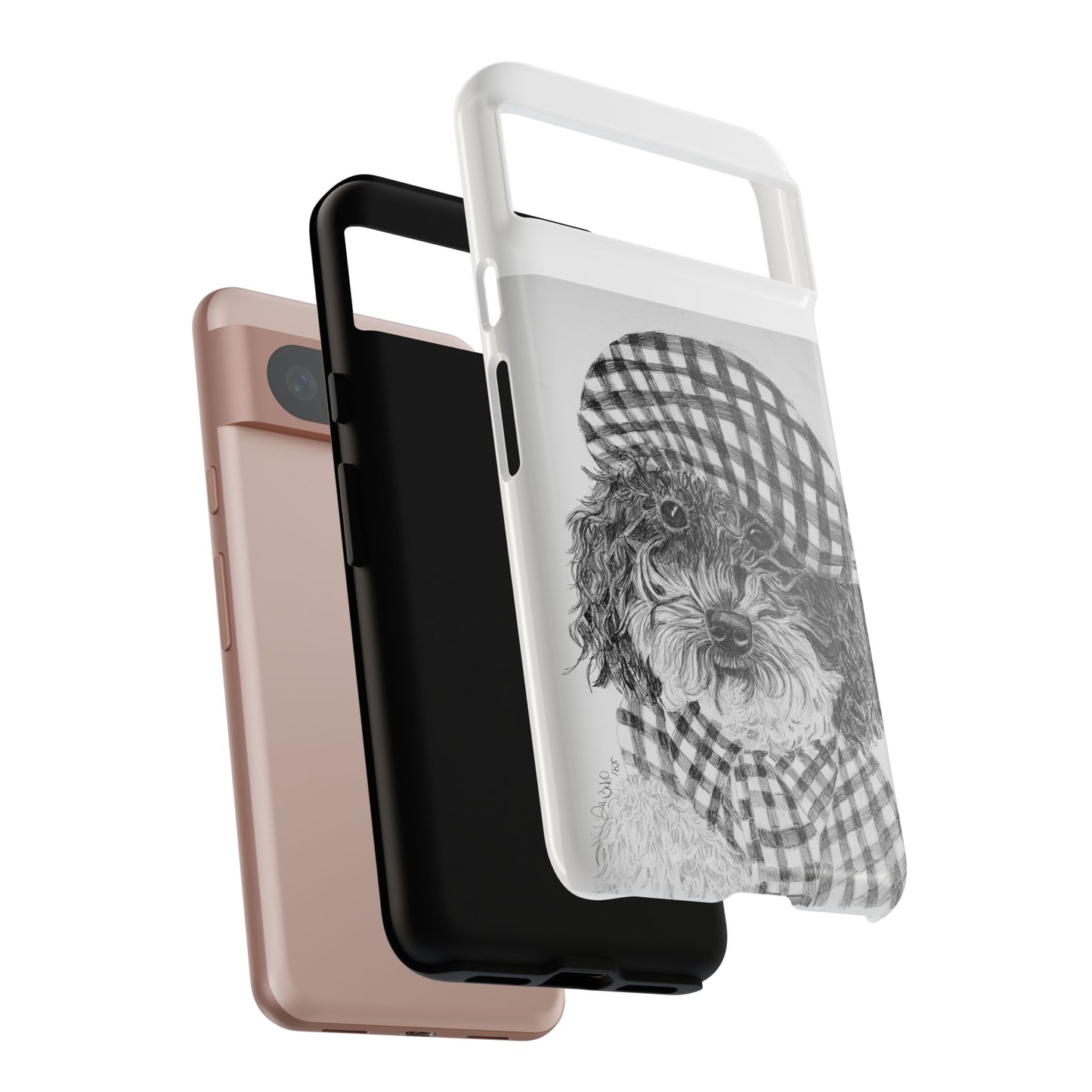 Cute Dog Phone Case — Flannel Elmer  in Plaid Hat