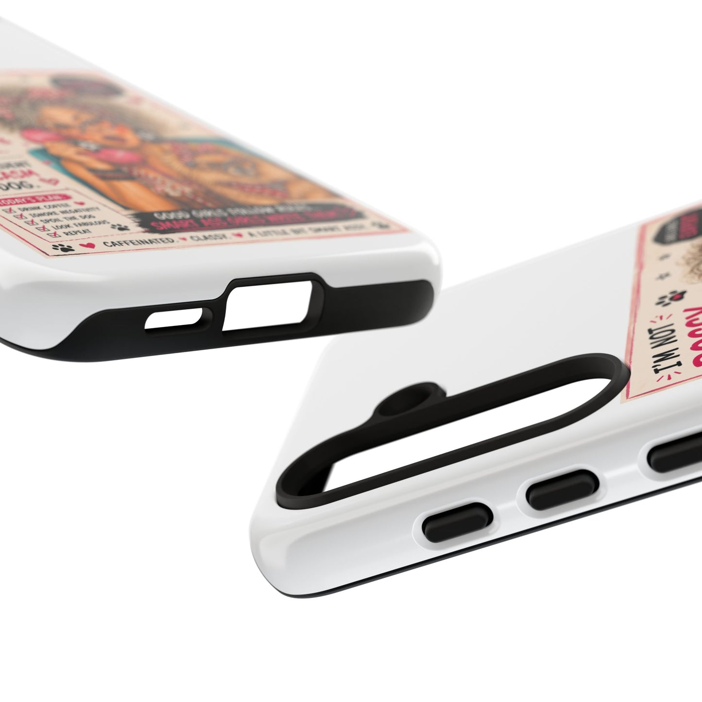 Perky Pearl and Latte Phone Case — "I'm Not Bossy" Funny Dog Lover & Sarcastic Woman Protective Tough Case