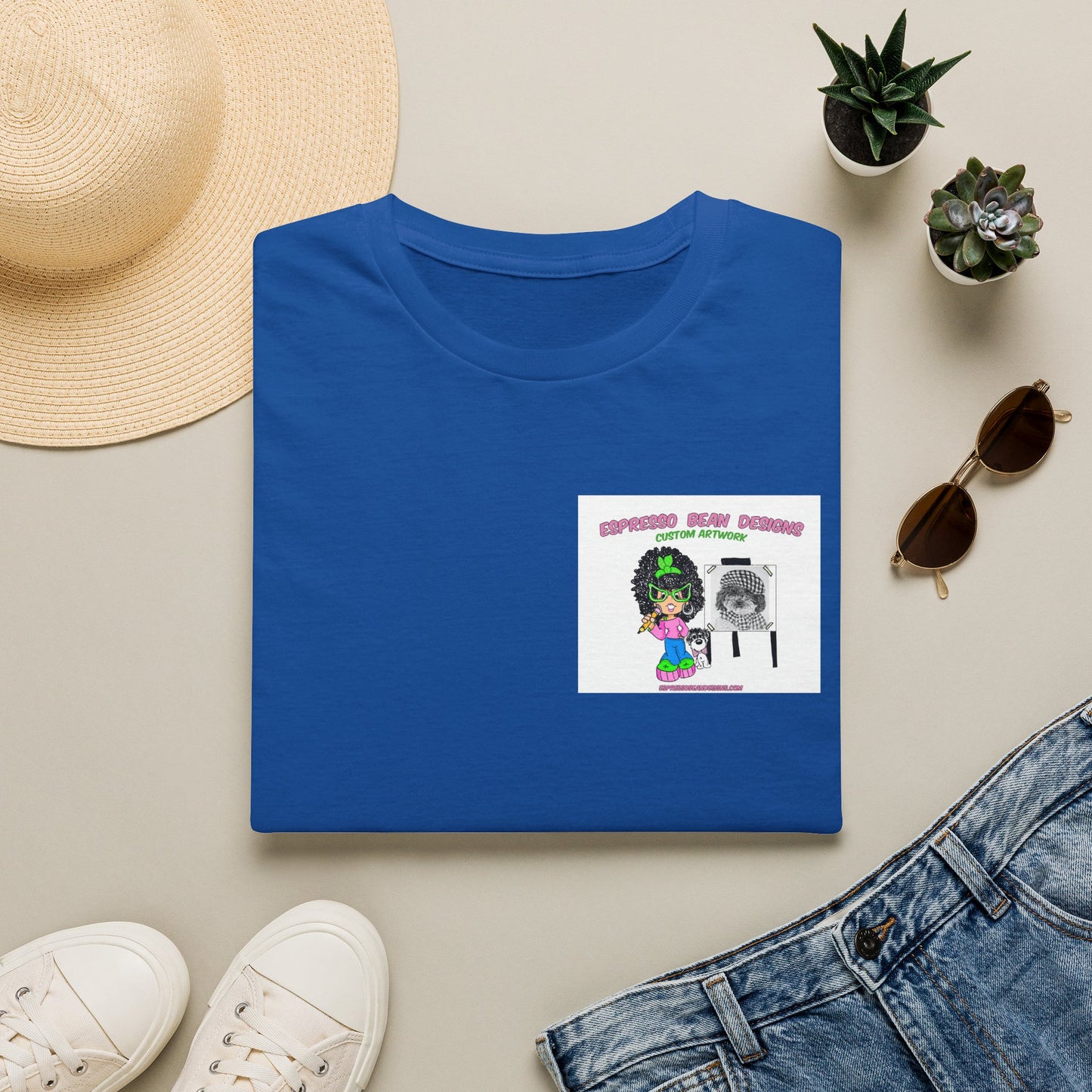 T-Shirt — Perky Pearl and Latte. I try not to bite