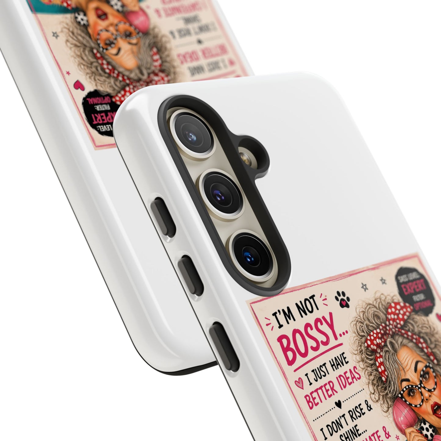 Perky Pearl and Latte Phone Case — "I'm Not Bossy" Funny Dog Lover & Sarcastic Woman Protective Tough Case
