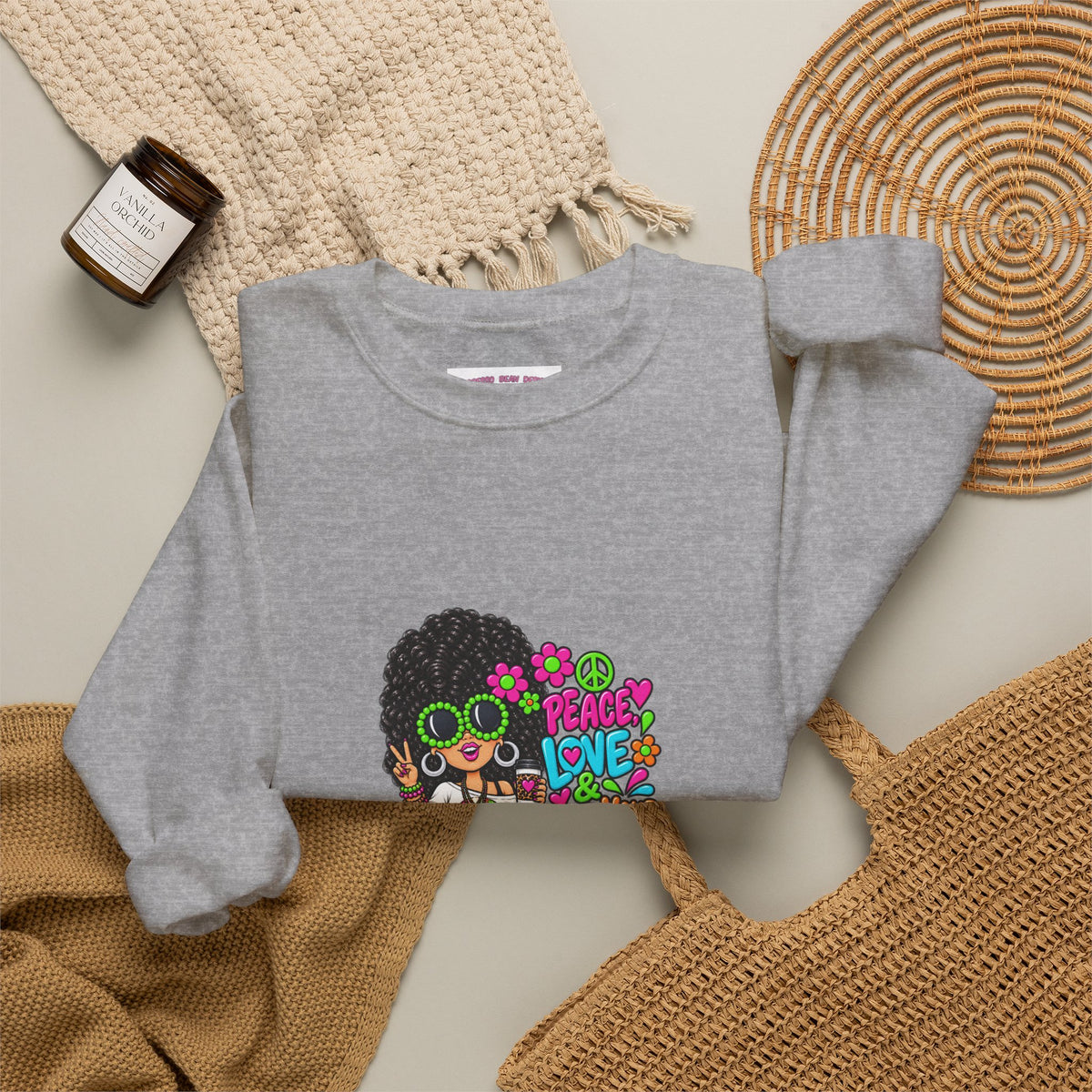 Retro Peace & Love Sweatshirt