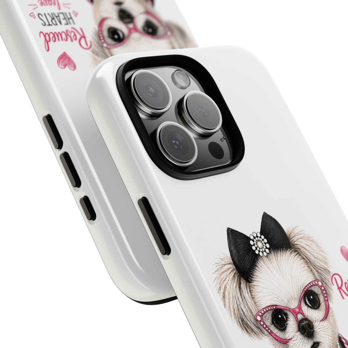 Rescued Hearts Paw Prints Phone Case