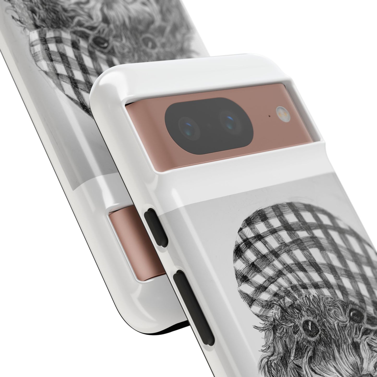 Cute Dog Phone Case — Flannel Elmer  in Plaid Hat