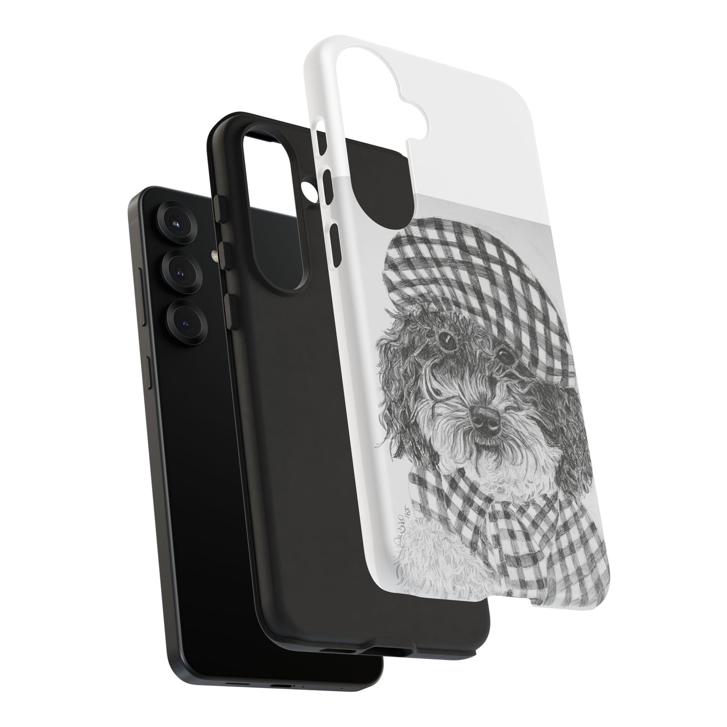 Cute Dog Phone Case — Flannel Elmer  in Plaid Hat
