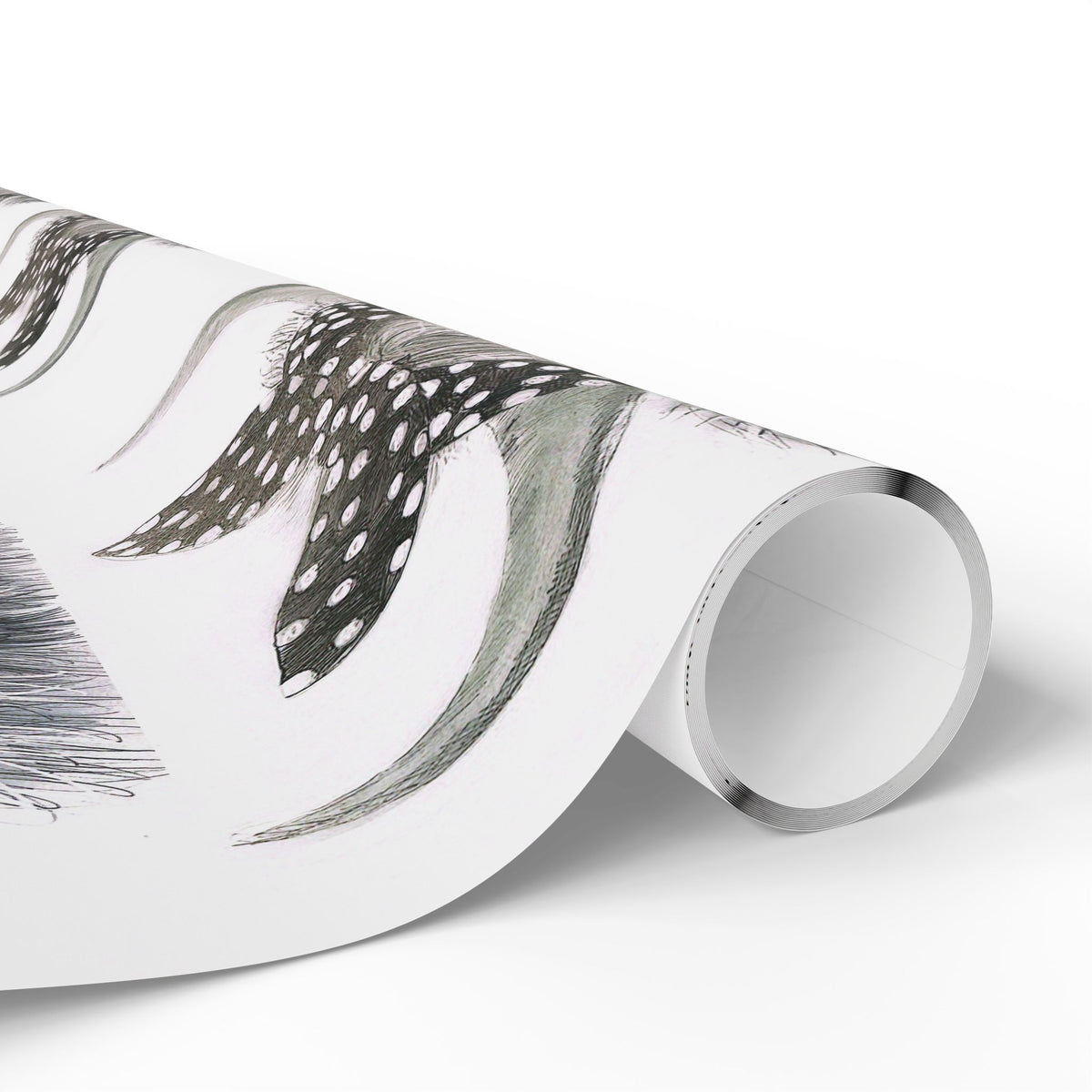 Highland Cow Wrapping Paper Roll — Black & White Highland Cattle Gift Wrap