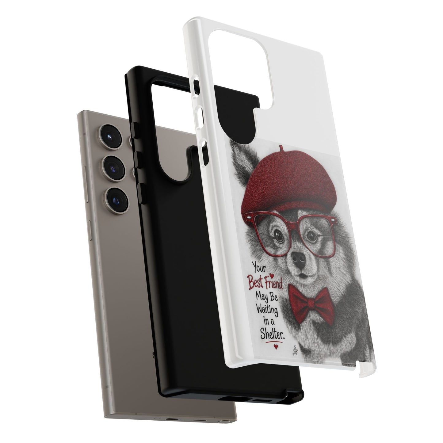Rescue Pup Art Phone Case – "Your Best Friend May Be Waiting in a Shelter"