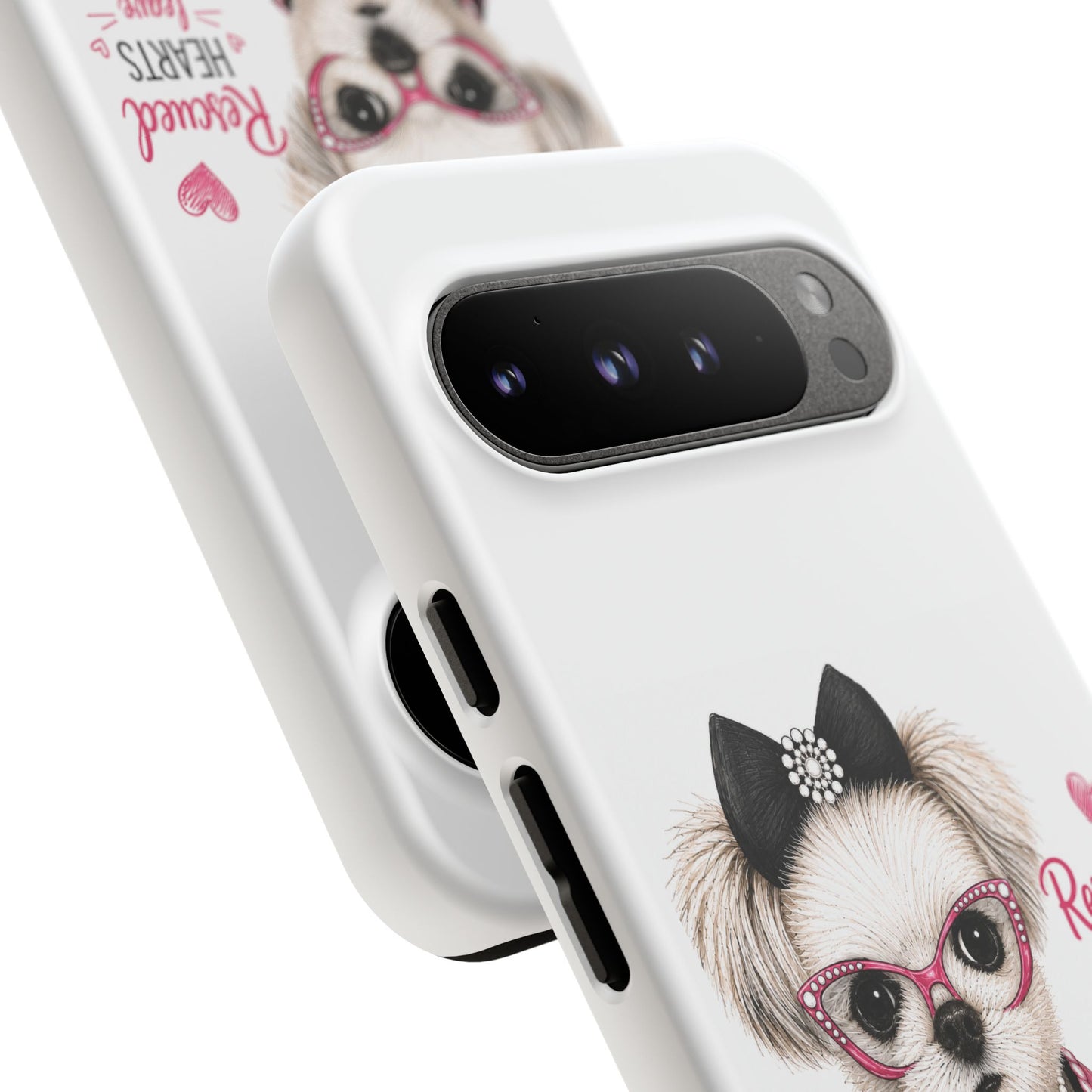 Rescued Hearts Paw Prints Phone Case