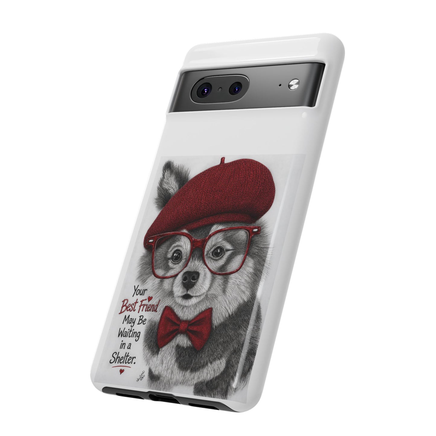Rescue Pup Art Phone Case – "Your Best Friend May Be Waiting in a Shelter"