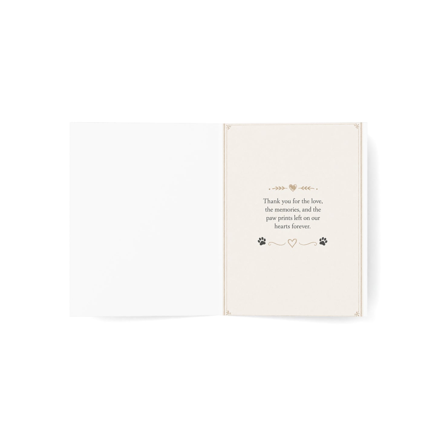 Pet Sympathy Greeting Card – “Forever in Our Hearts” Memorial Dog Card (Single or Multi-Pack)