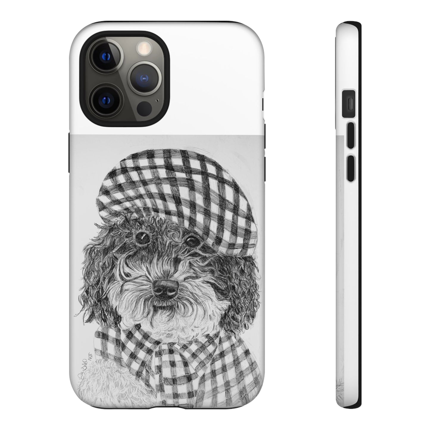 Cute Dog Phone Case — Flannel Elmer  in Plaid Hat