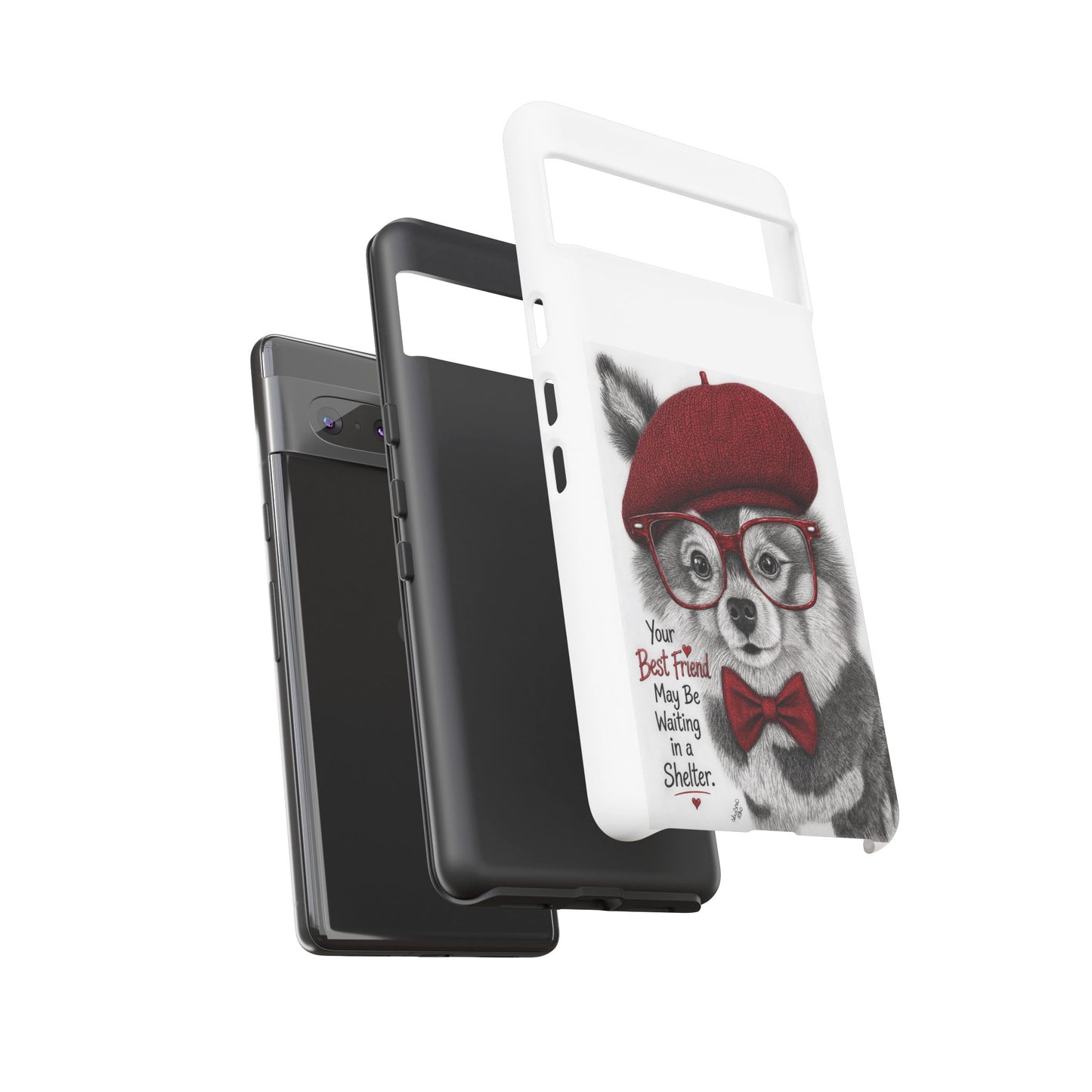 Rescue Pup Art Phone Case – "Your Best Friend May Be Waiting in a Shelter"
