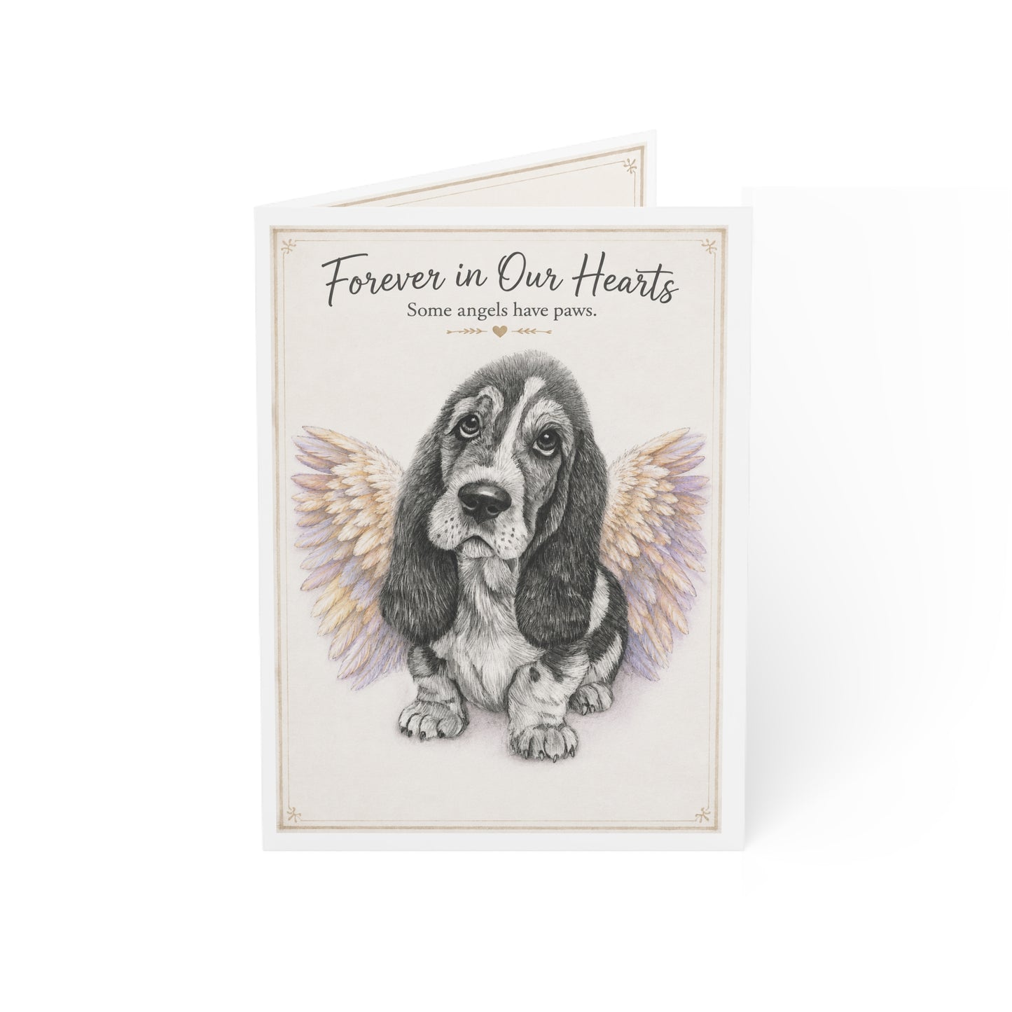Pet Sympathy Greeting Card – “Forever in Our Hearts” Memorial Dog Card (Single or Multi-Pack)