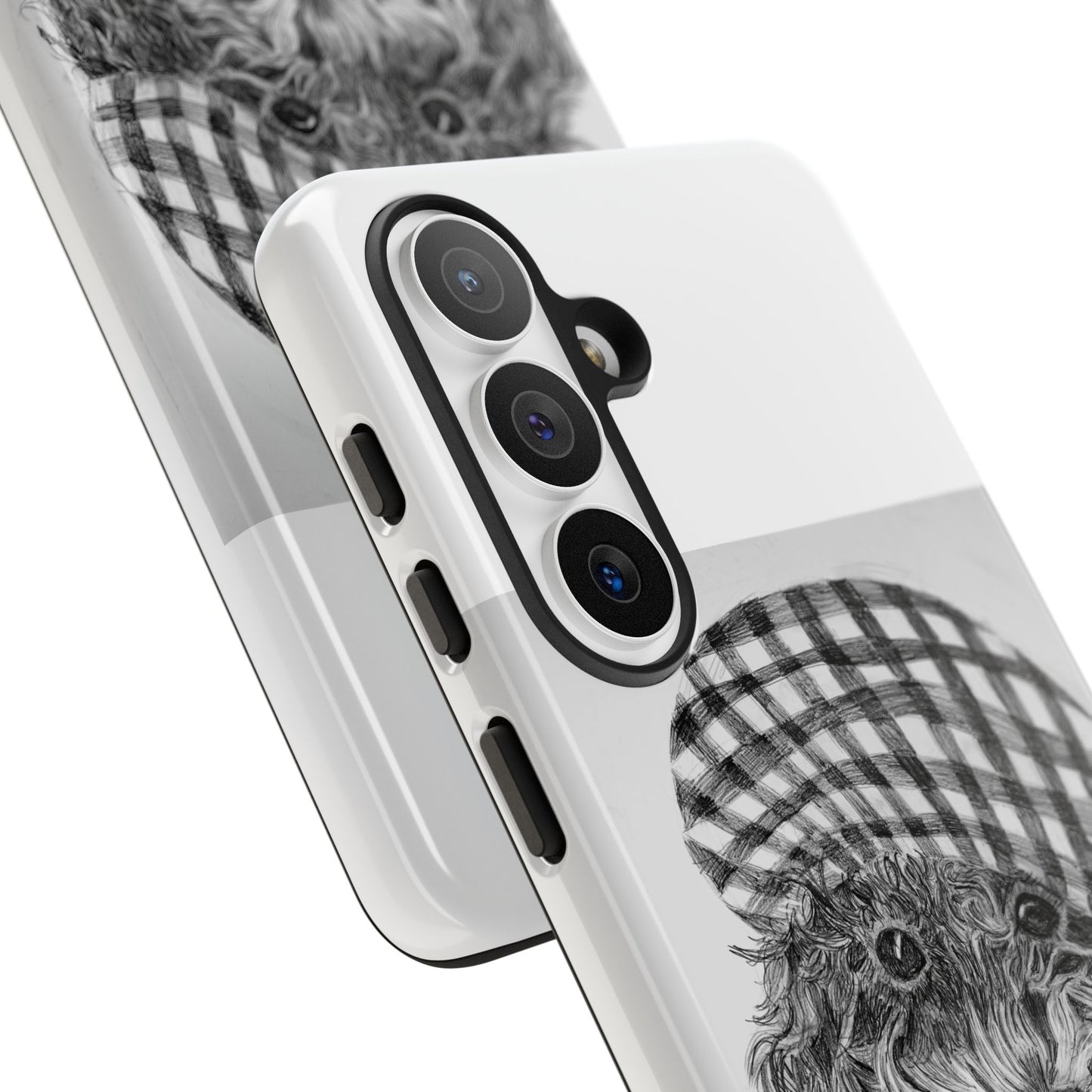 Cute Dog Phone Case — Flannel Elmer  in Plaid Hat