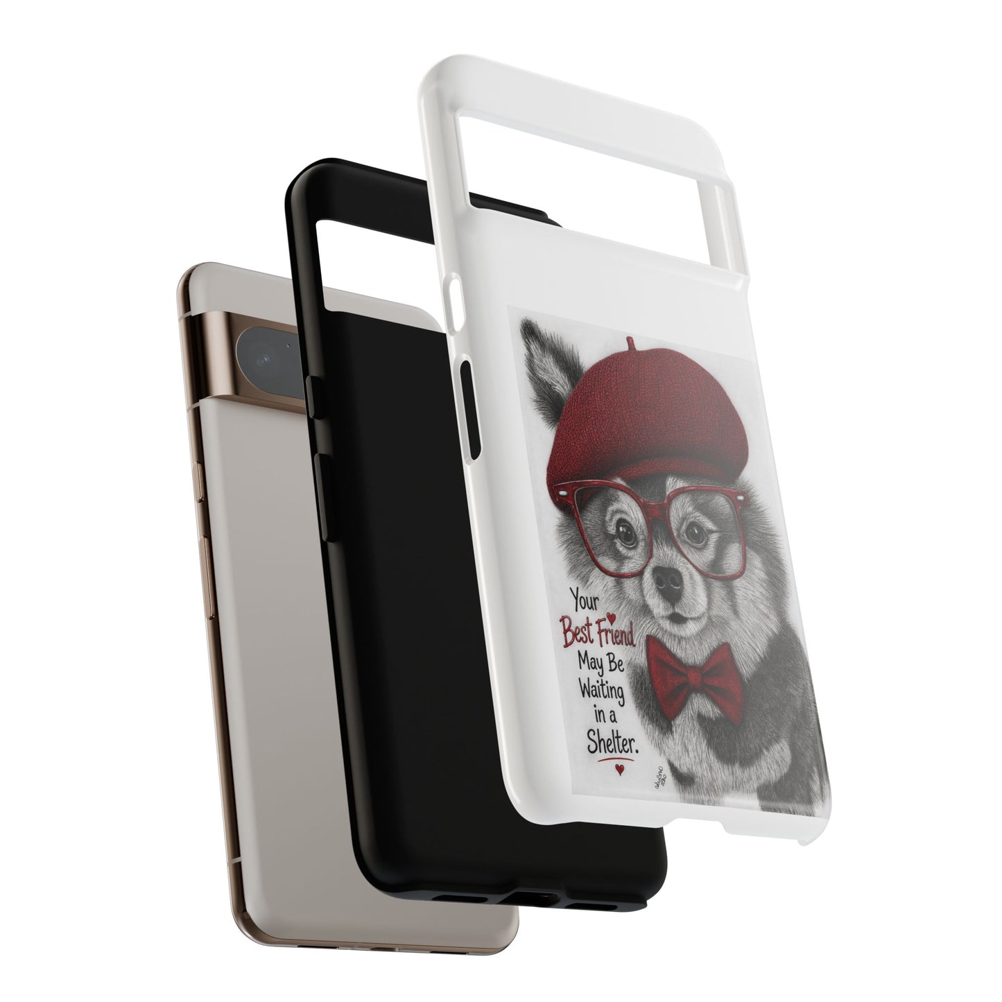 Rescue Pup Art Phone Case – "Your Best Friend May Be Waiting in a Shelter"