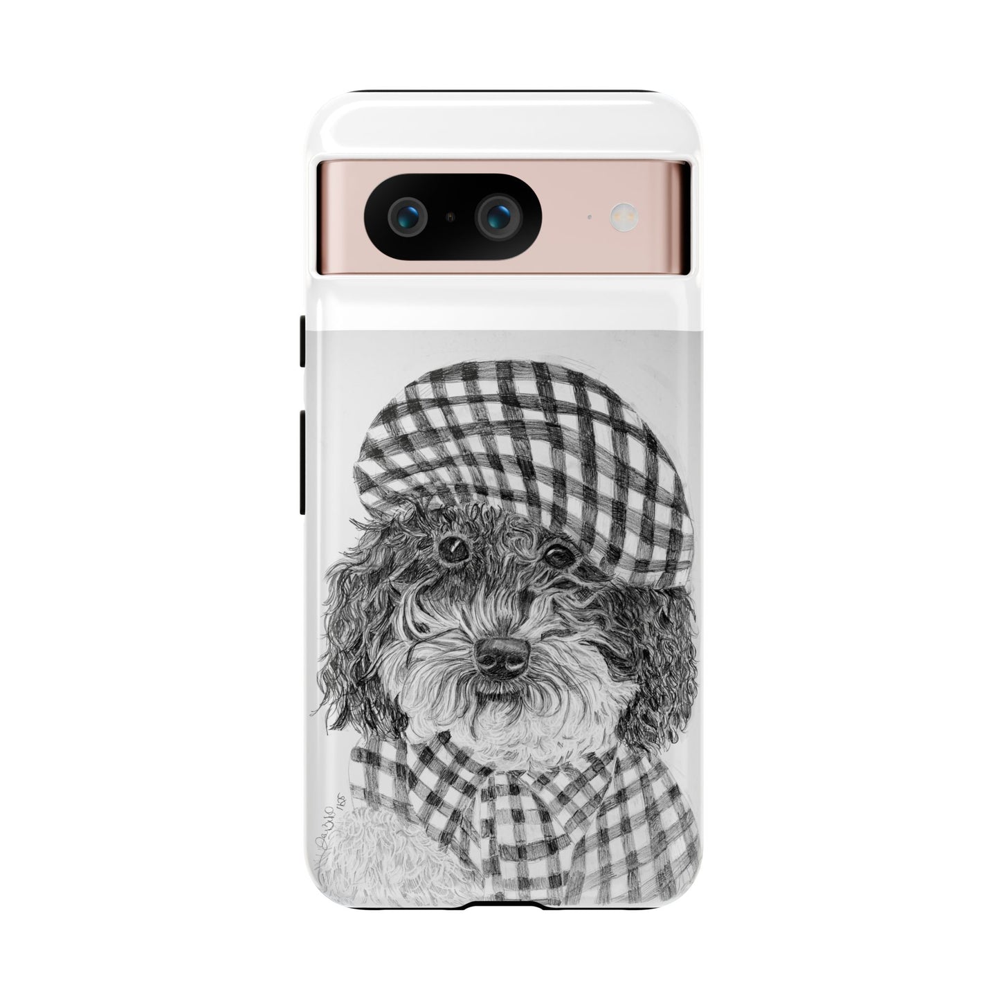 Cute Dog Phone Case — Flannel Elmer  in Plaid Hat