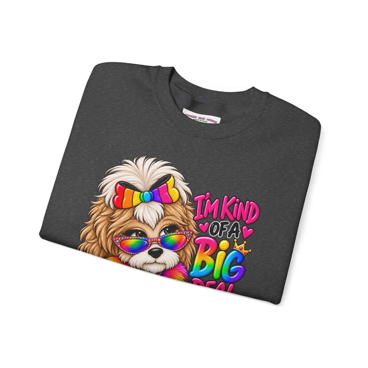Cute Rainbow Puppy "I'm Kind of a Big Deal" Sweatshirt