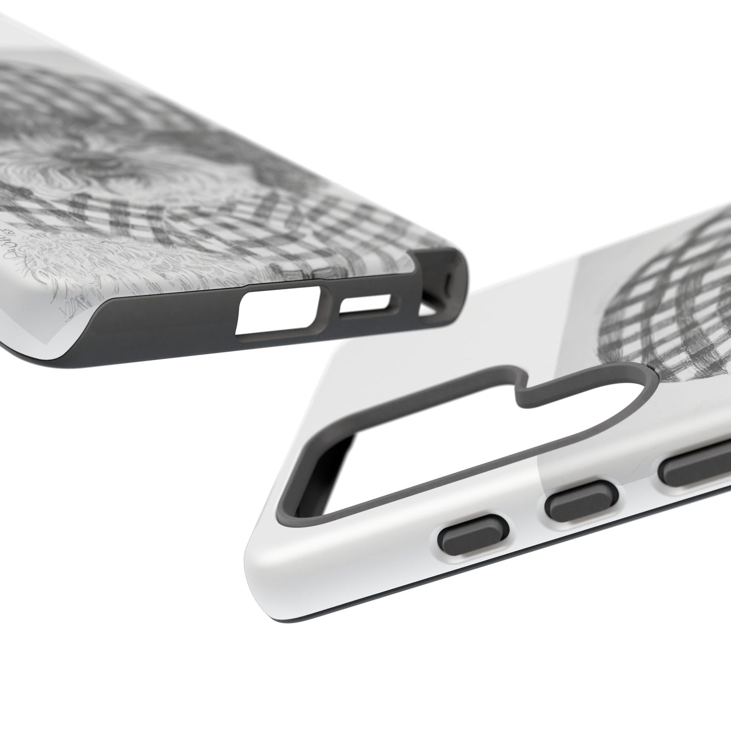 Cute Dog Phone Case — Flannel Elmer  in Plaid Hat