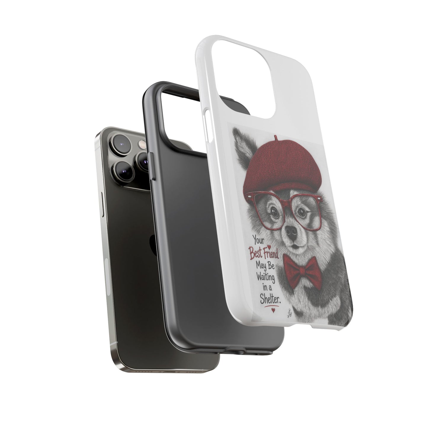 Rescue Pup Art Phone Case – "Your Best Friend May Be Waiting in a Shelter"